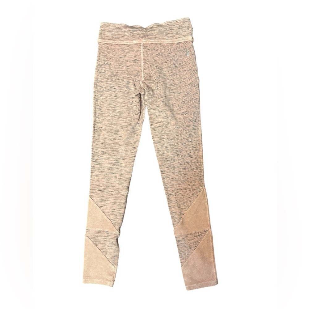 Free People Movement Kyoto Leggings Pant High Rise Patchwork Mushroom Small - Picture 4 of 8